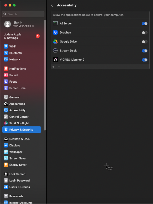 Settings 1